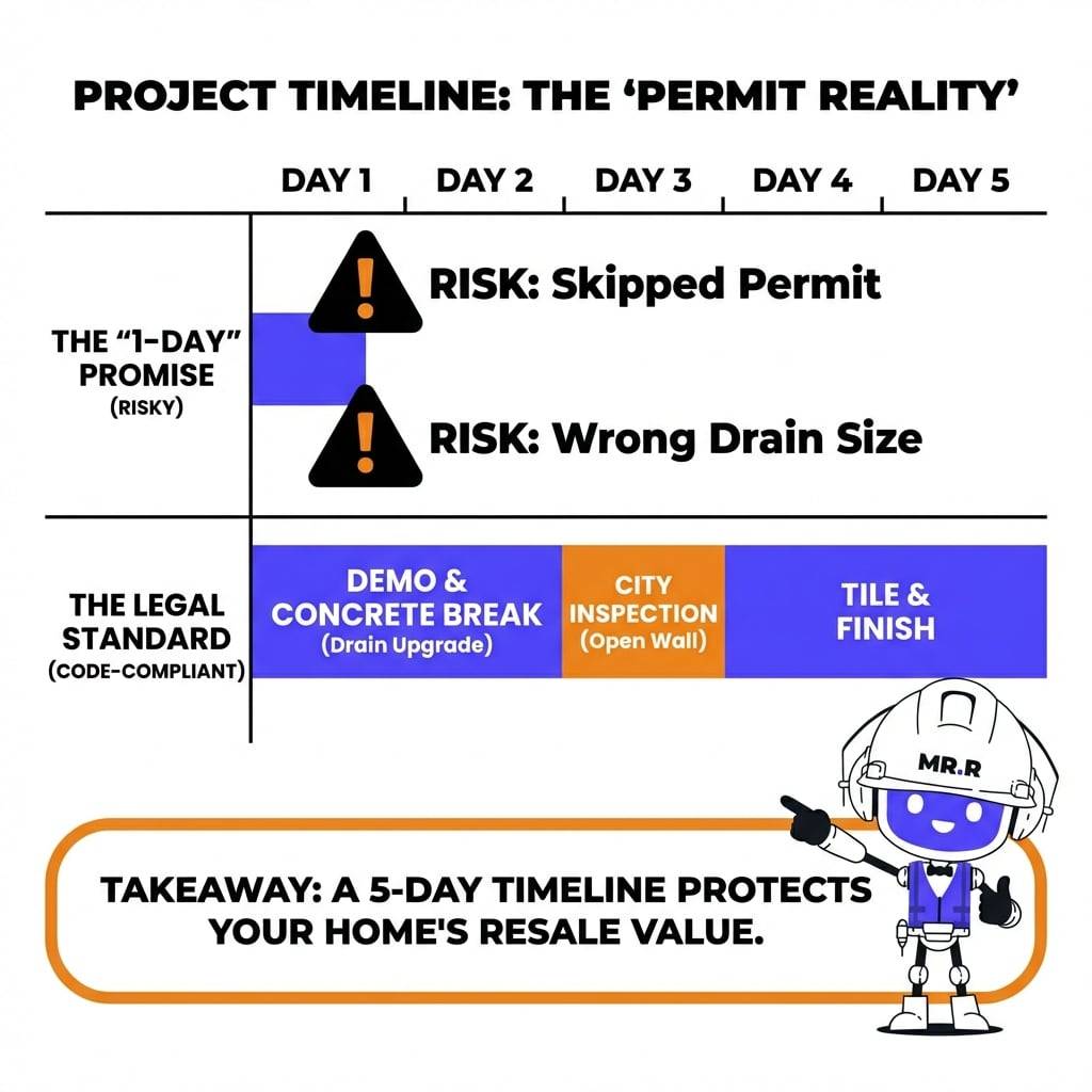 There is a dangerous myth in Vegas that you do not need a permit if you are just replacing fixtures. This is false for conversions.